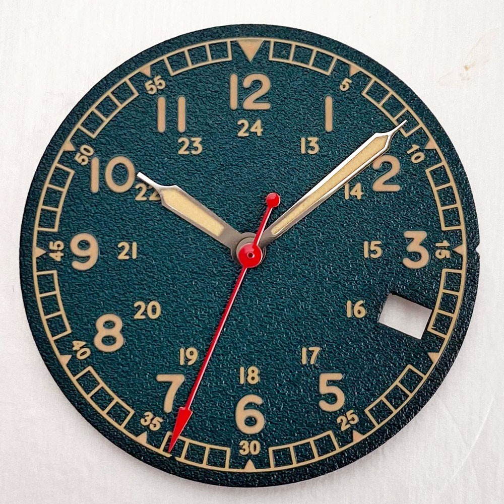 New 29mm Frosted Particles Arabic numerals Sterile NH35 Watch Dial Face Set Lume