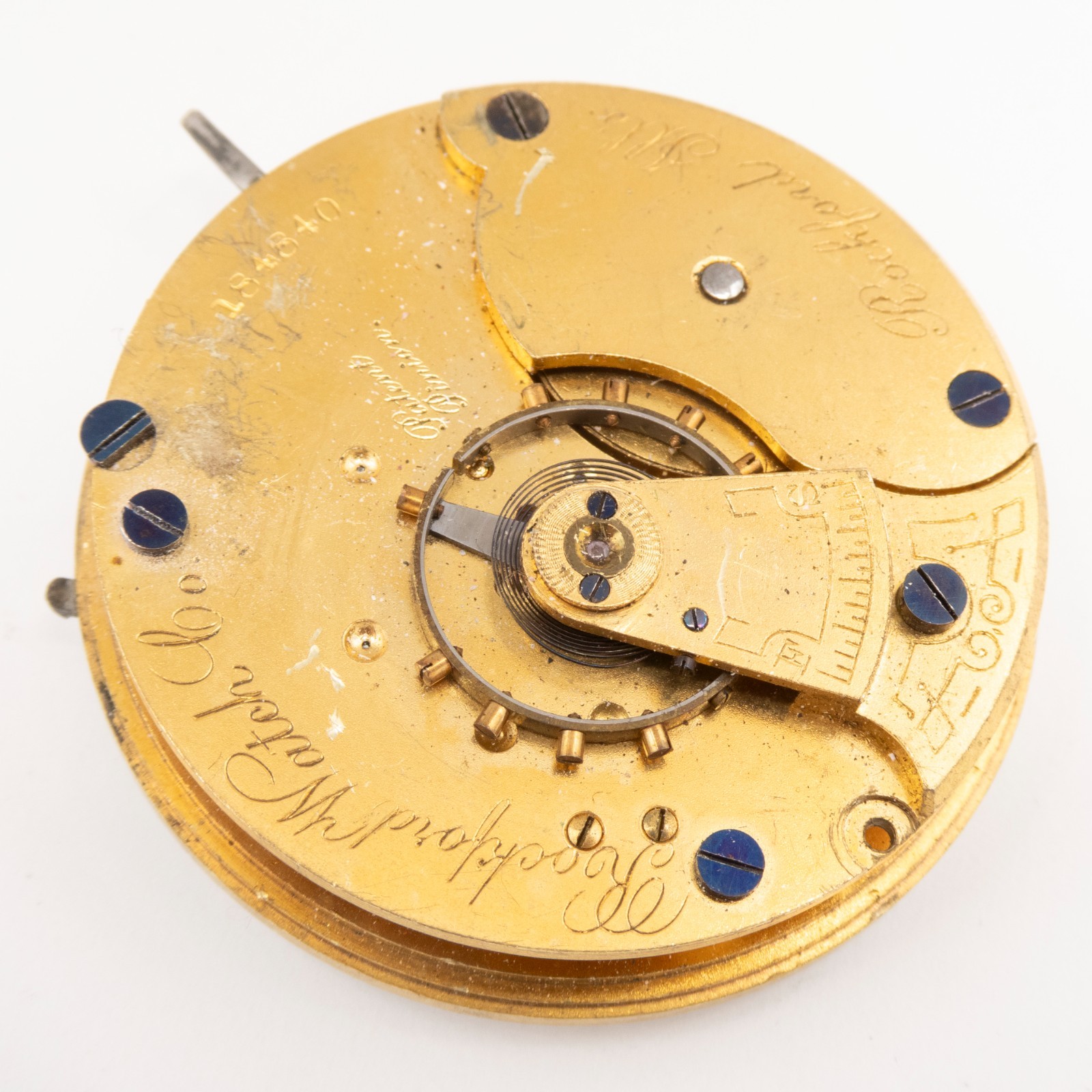 Rockford Model 3 18-Size Lever-Set Antique Pocket Watch Movement