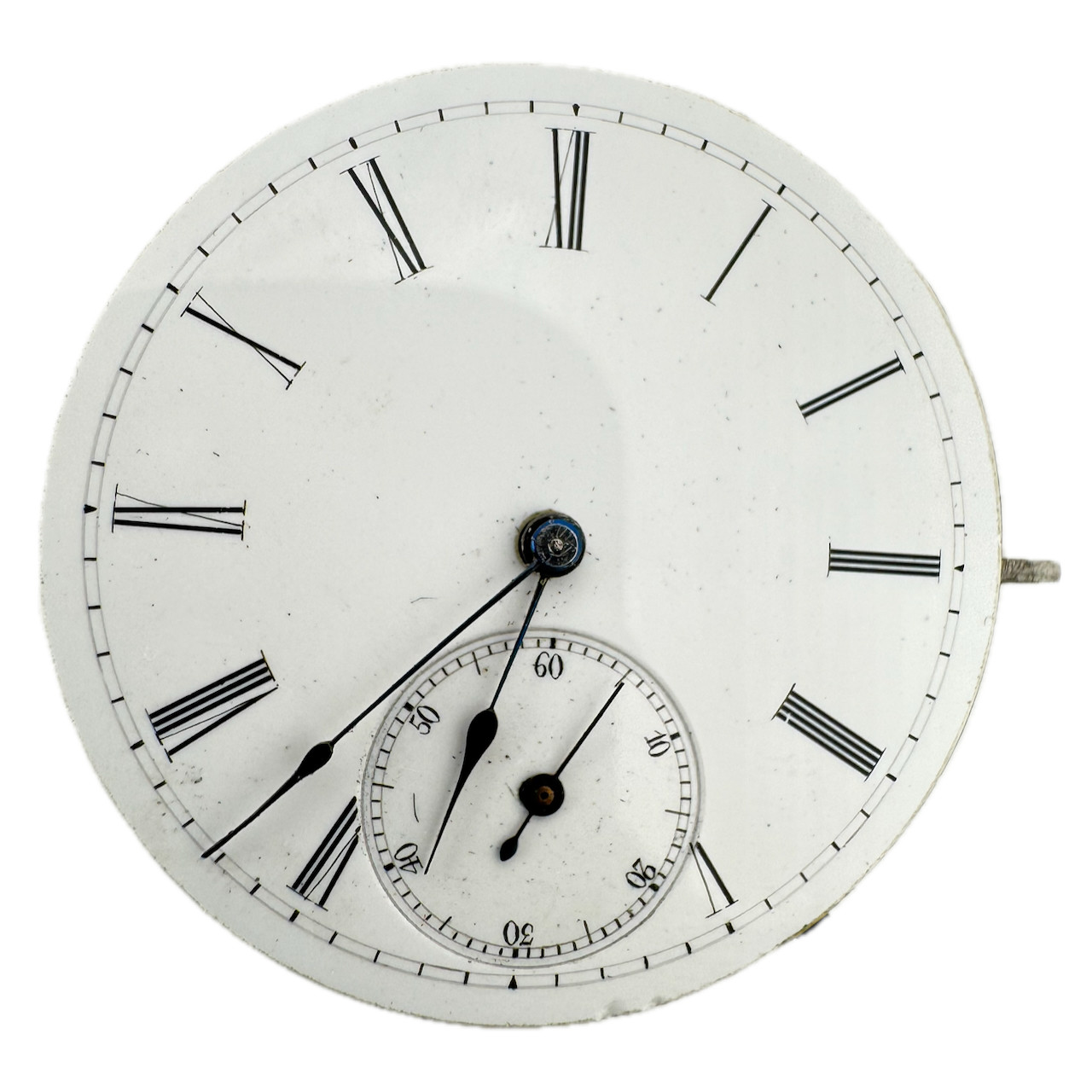 Antique 36.5mm 8s Unbranded Roman Mechanical Hunter Pocket Watch Movement