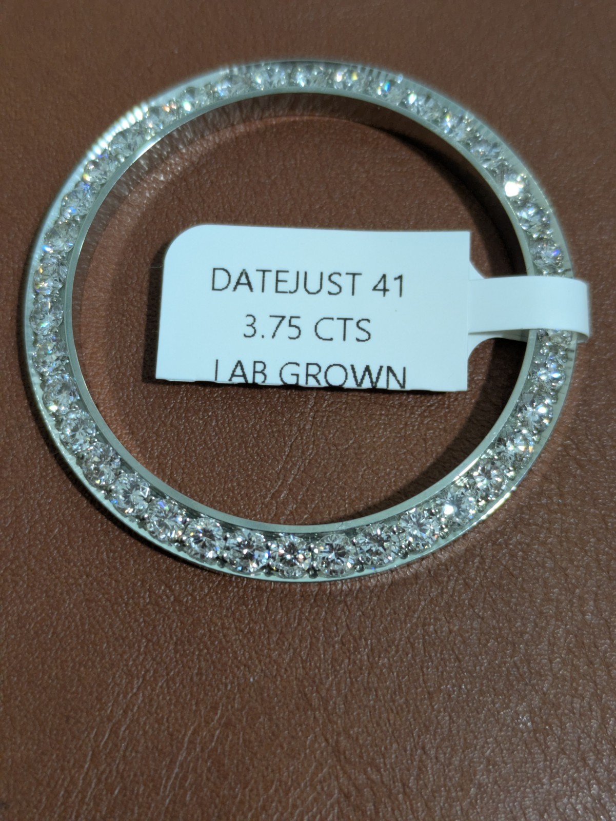 Rolex Datejust 41 MM Custom 3.75 ct LAB GROWN Diamond Bezel MODEL 126300