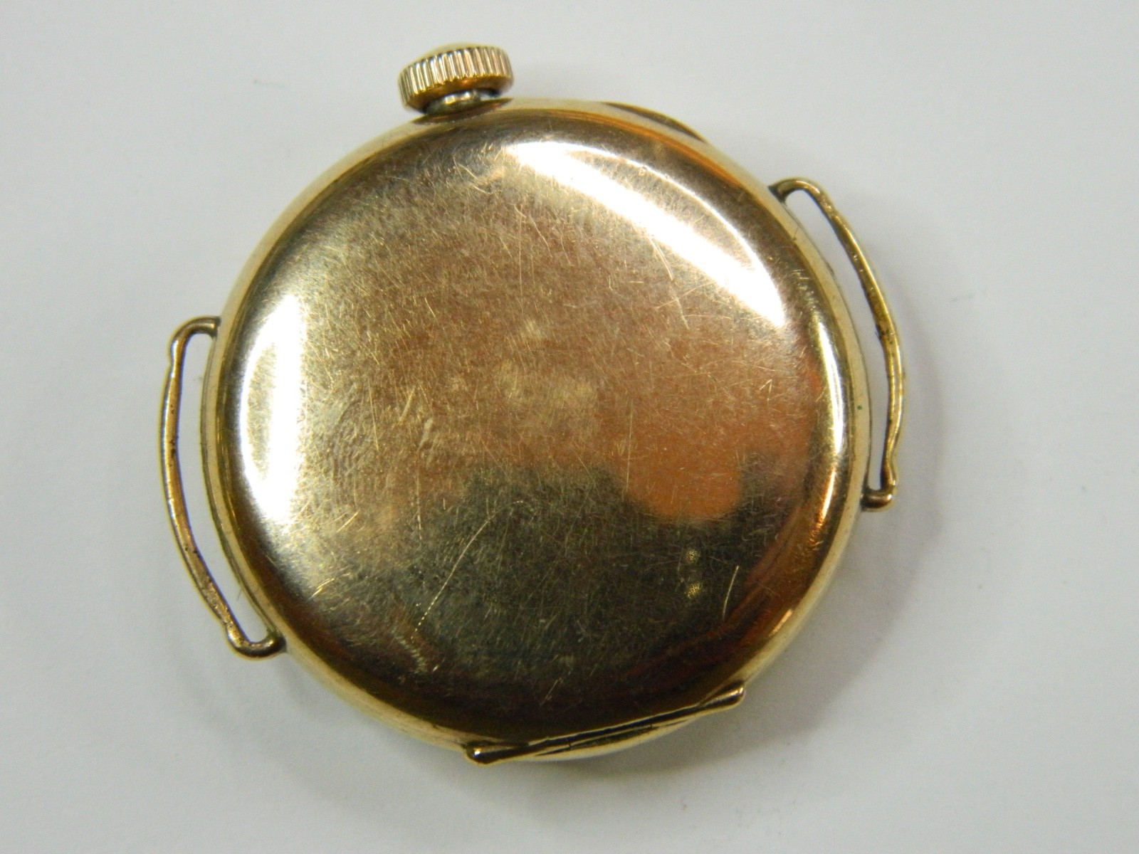 1908 PRE-WW1 ELGIN 0S 10K GOLD FILLED WIRE LUGS TRENCH WATCH – FINE CASE -REPAIR