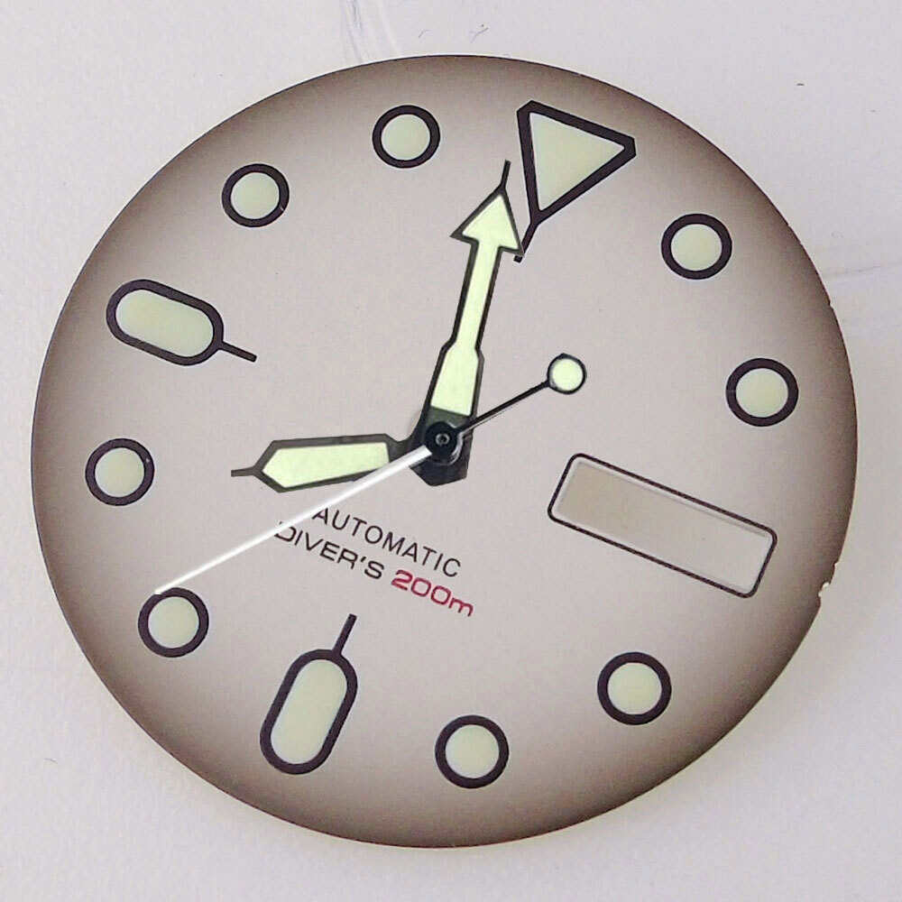29mm Grey/Black Sterile Watch Dial Fit NH36 NH36A Automatic Movement Watch Parts