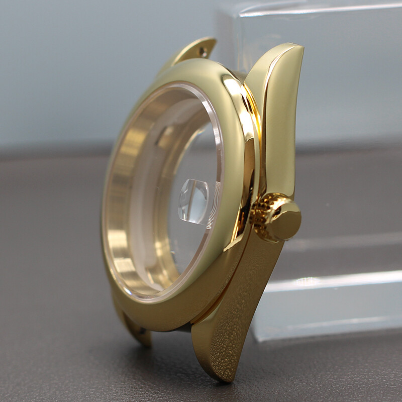 36mm/40mm Golden Luxury Watch Case Sapphire Glass For Seiko Nh35 Nh36/38Movement