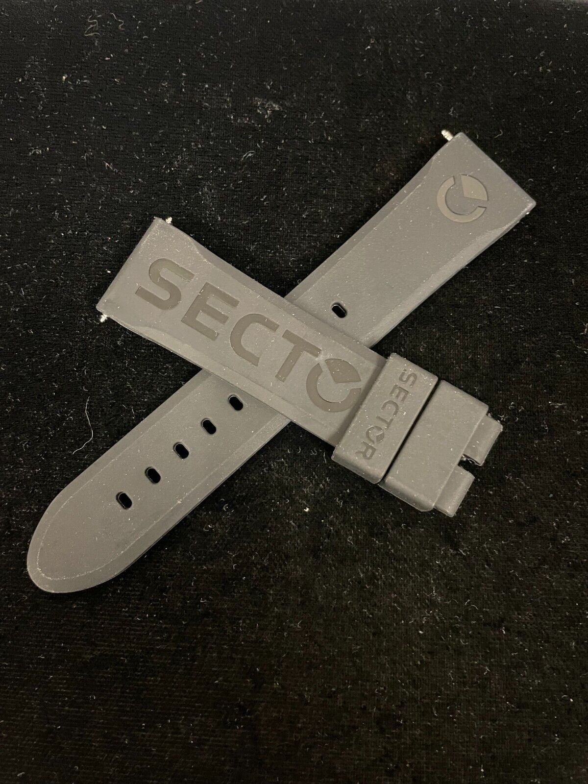 SECTOR MODEL 400S BLACK NO BUCKLE SILICONE STRAP A01B4215556019M022 22MM