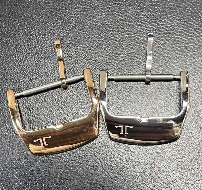 For Jaeger-LeCoultre leather strap buckle 18mm，Silver, Gold, and Rose Gold