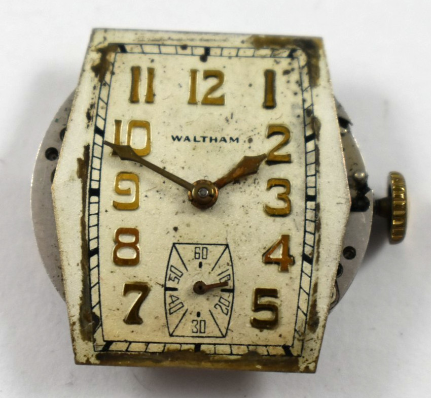 Vintage Waltham Manual Wind 609 6/0s 9J Wrist Watch Movement lot.wo