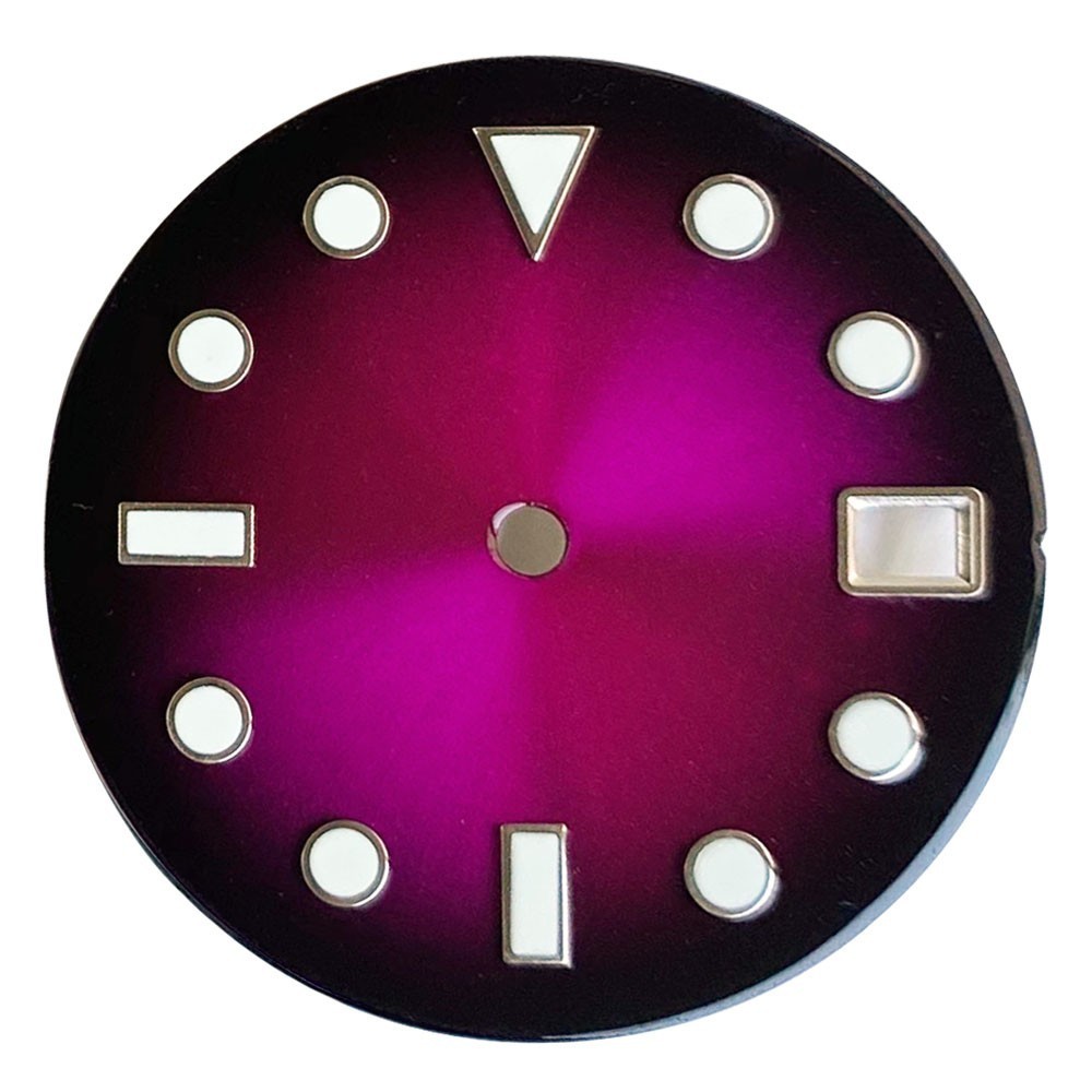 29MM Gradient Watch Dial Green Lume For NH35 NH36 ETA2824 PT5000 Movement Parts