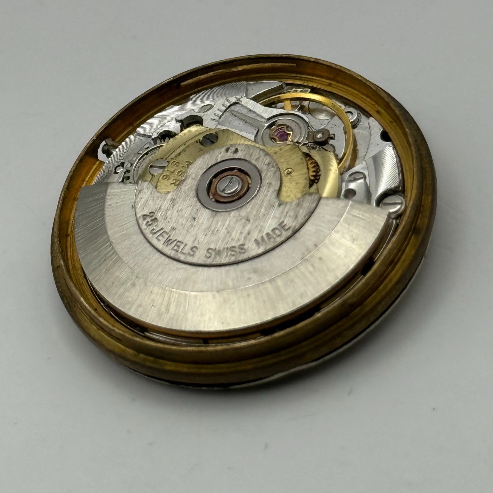 MSR S76/28 Watch Movement Garrard Date 21 Jewels Automatic Vintage Parts 30.5mm