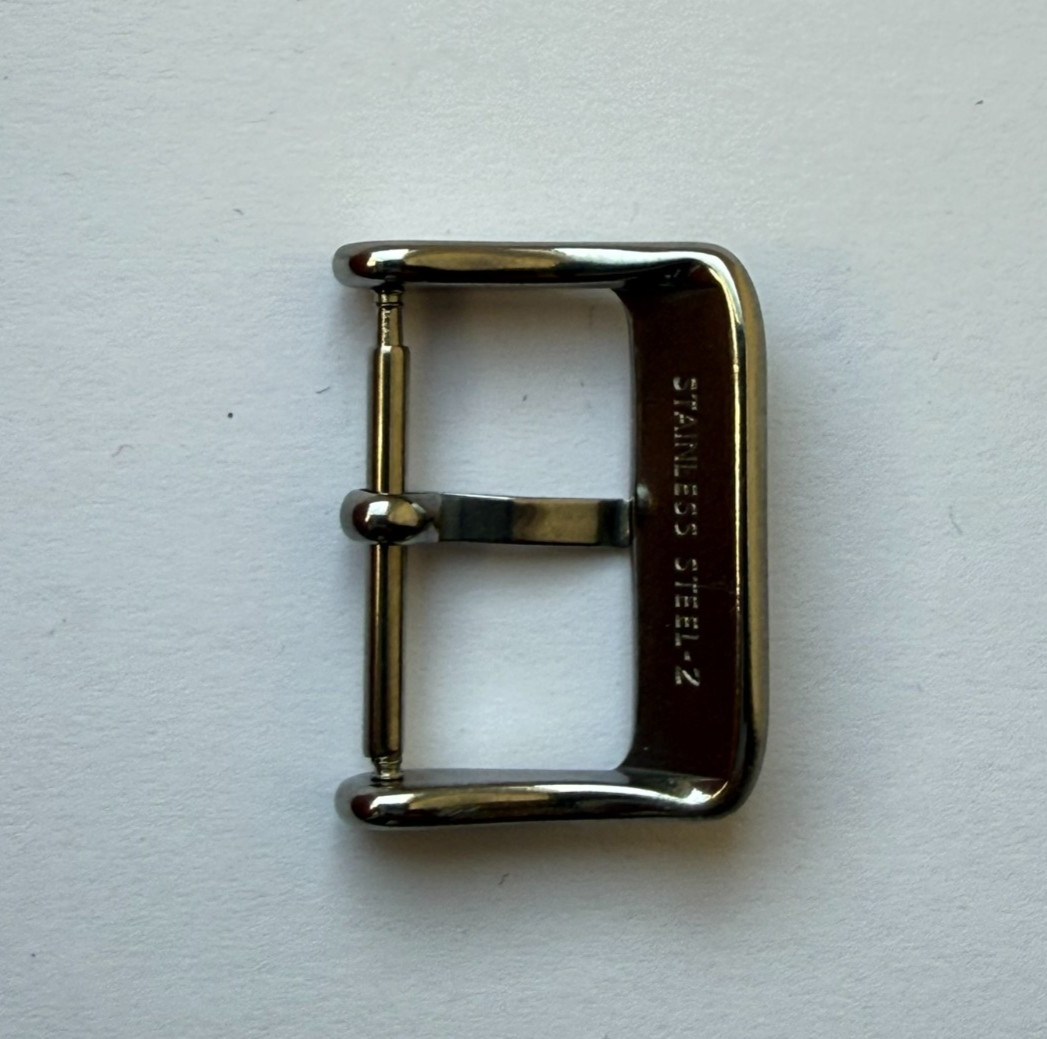 Genuine Original Seiko Brushed Steel Watch Pin Buckle 20mm Leather Rubber Strap