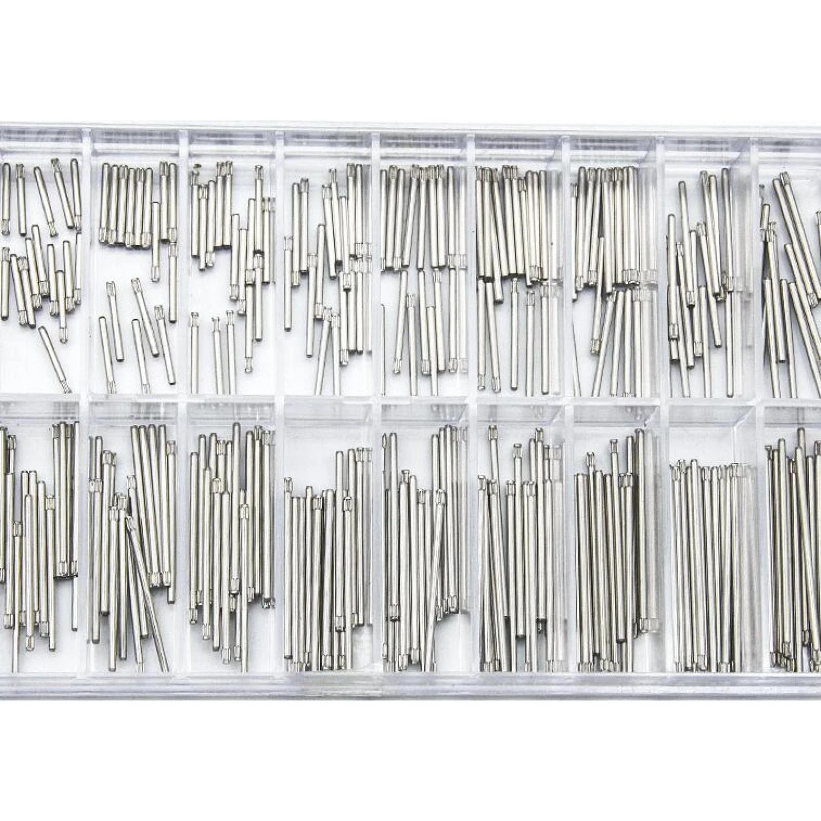 300Pcs 1.0mm 8-27mm Stainless Steel Knurled Watch Band Bracelet Link Pin Single