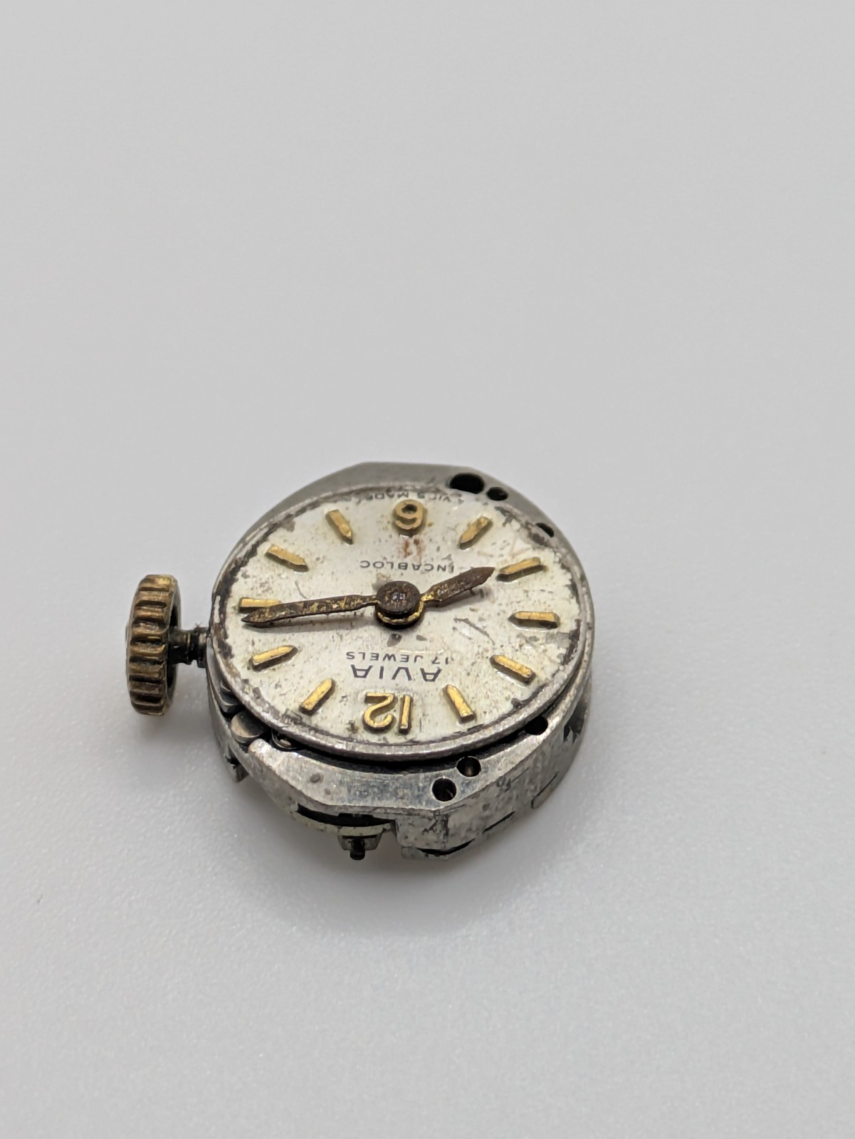 FEF 6620 Avia Manual Wind Watch Movement 17 Jewels Swiss 15.8mm Untested