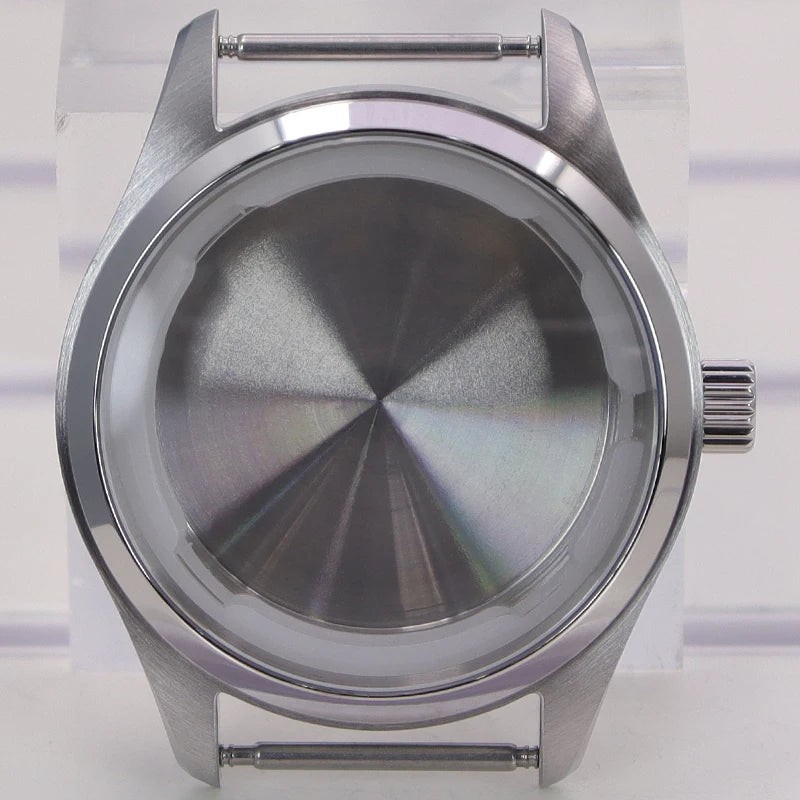 40mm Watch Cases Steel Leather Strap For NH35 NH36 NH38 Eta 2824 Waterproof