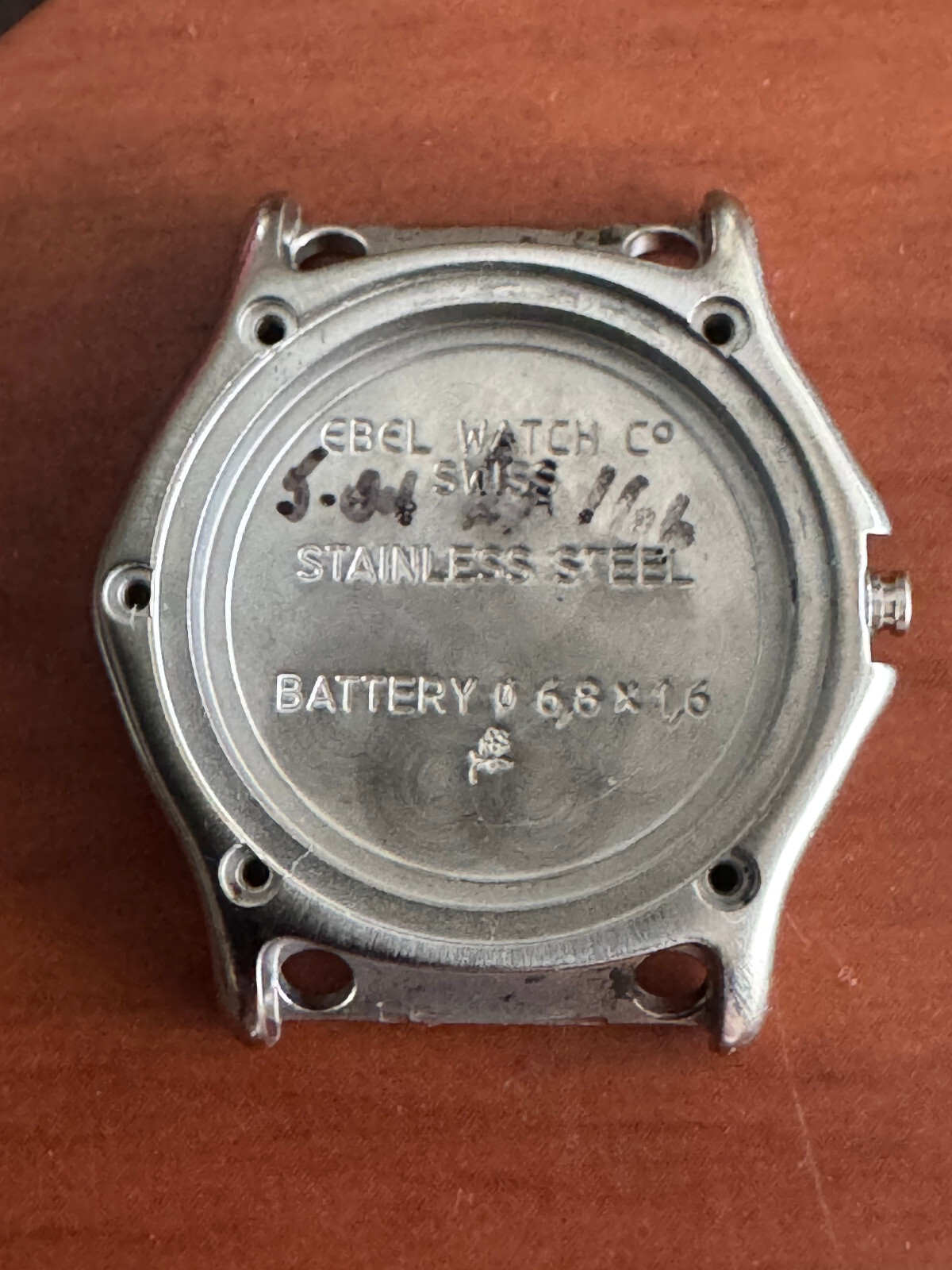 LADIES 24MM EBEL SPORTSWAVE WRIST WATCH CASE ONLY NO CRYSTAL E 1157111