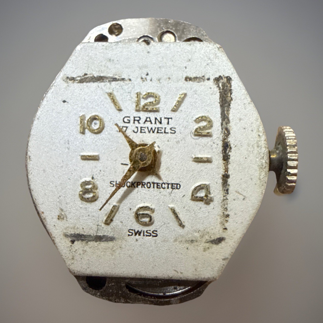 Grant Watch Co Swiss 17 Jewel Vintage Watch Movement Art Deco ⌚