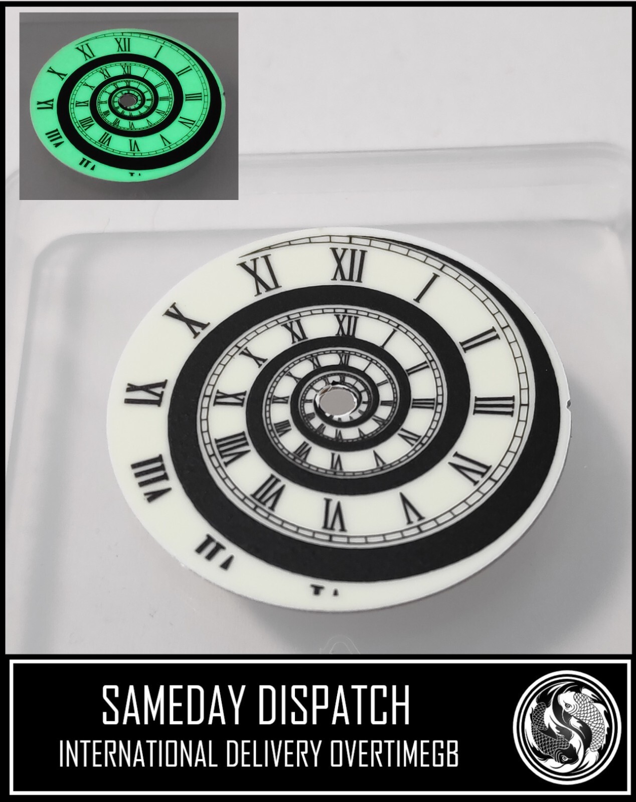 NH36, 35, 38, Movement Roman Spiral Dial 28.5 SRPD SKX007 Seiko 5 Full Lume