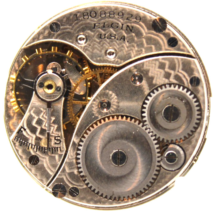 1915 ELGIN POCKET WATCH MOVEMENT 18088929 GRADE: 320 0s 7j (GK2)