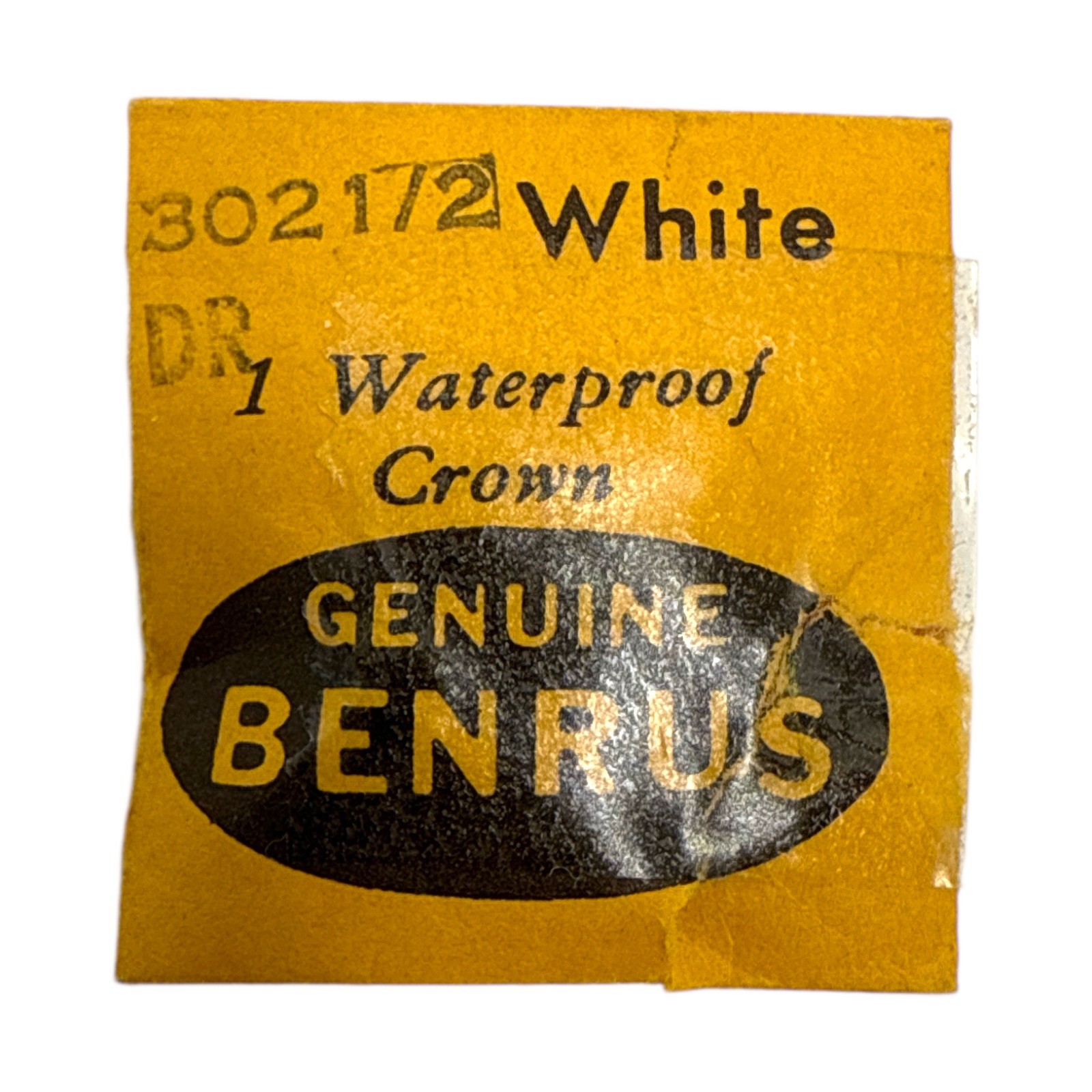 Benrus Watch Crown 3021 Waterproof 4.0mm Tap 11 Ht: 4.0 White Benrus DR READ!