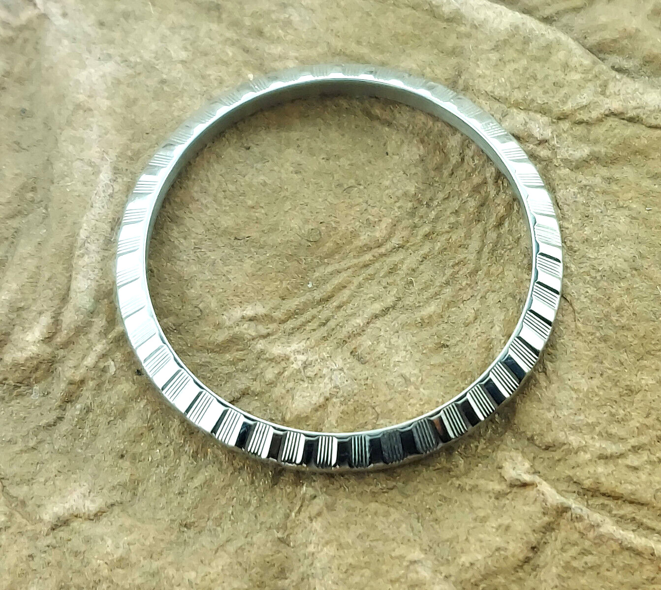 Genuine ROLEX Bezel Engine Turned For 26MM Ladies Date Datejust Stainless Steel