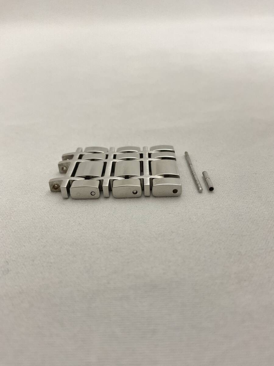 Genuine Burberry Stainless Steel 20mm Bracelet 3 Links Polished Center