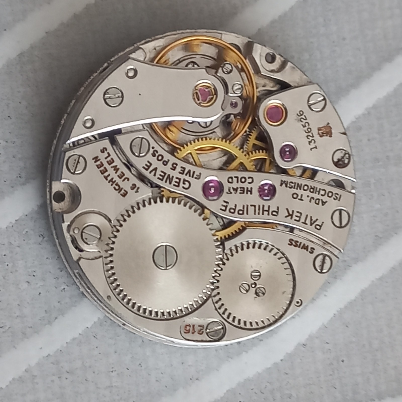 PATEK PHILIPPE CAL 215 MOVEMENT WITH ORIGINAL HANDS