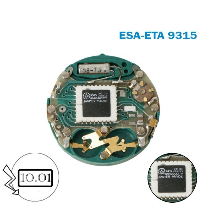 ESA ETA 9315 Swiss Made Digital Quartz Watch Movement No Stem v2