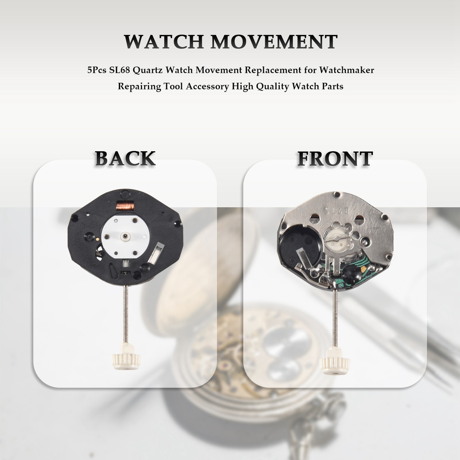 5Pcs SL68 Quartz Watch Movement Replacement for Watchmaker Repairing Tool6618