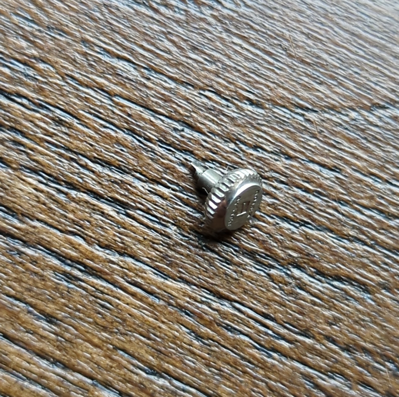 Rolex Oyster 5.2mm Steel Watch Crown for Repair (Damaged Tube) (F90)