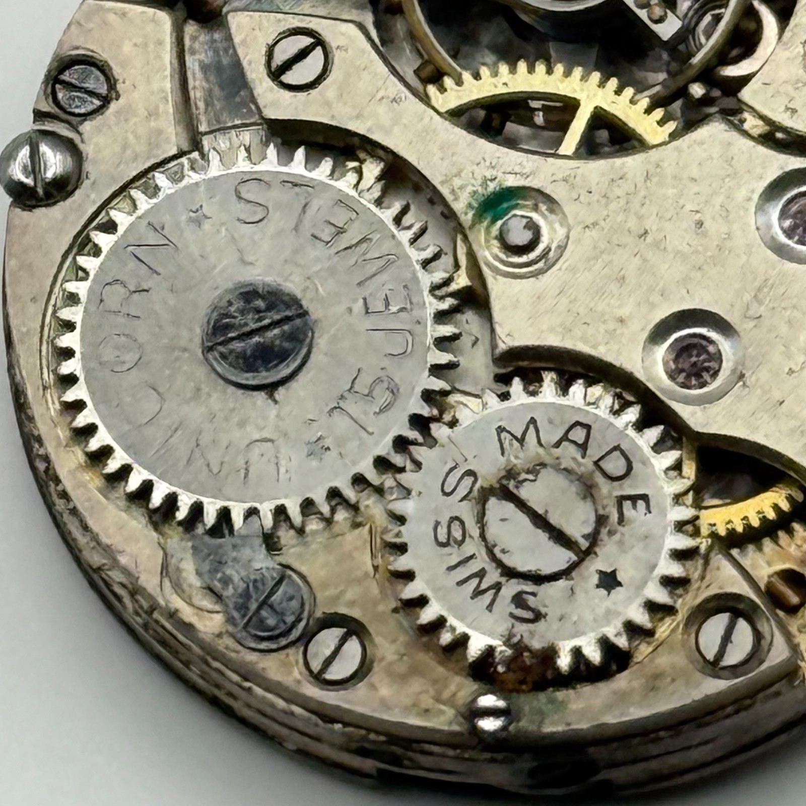 Rolex Unicorn Watch Movement Pidduck Hanley 15 Jewels Swiss Vintage Parts Repair