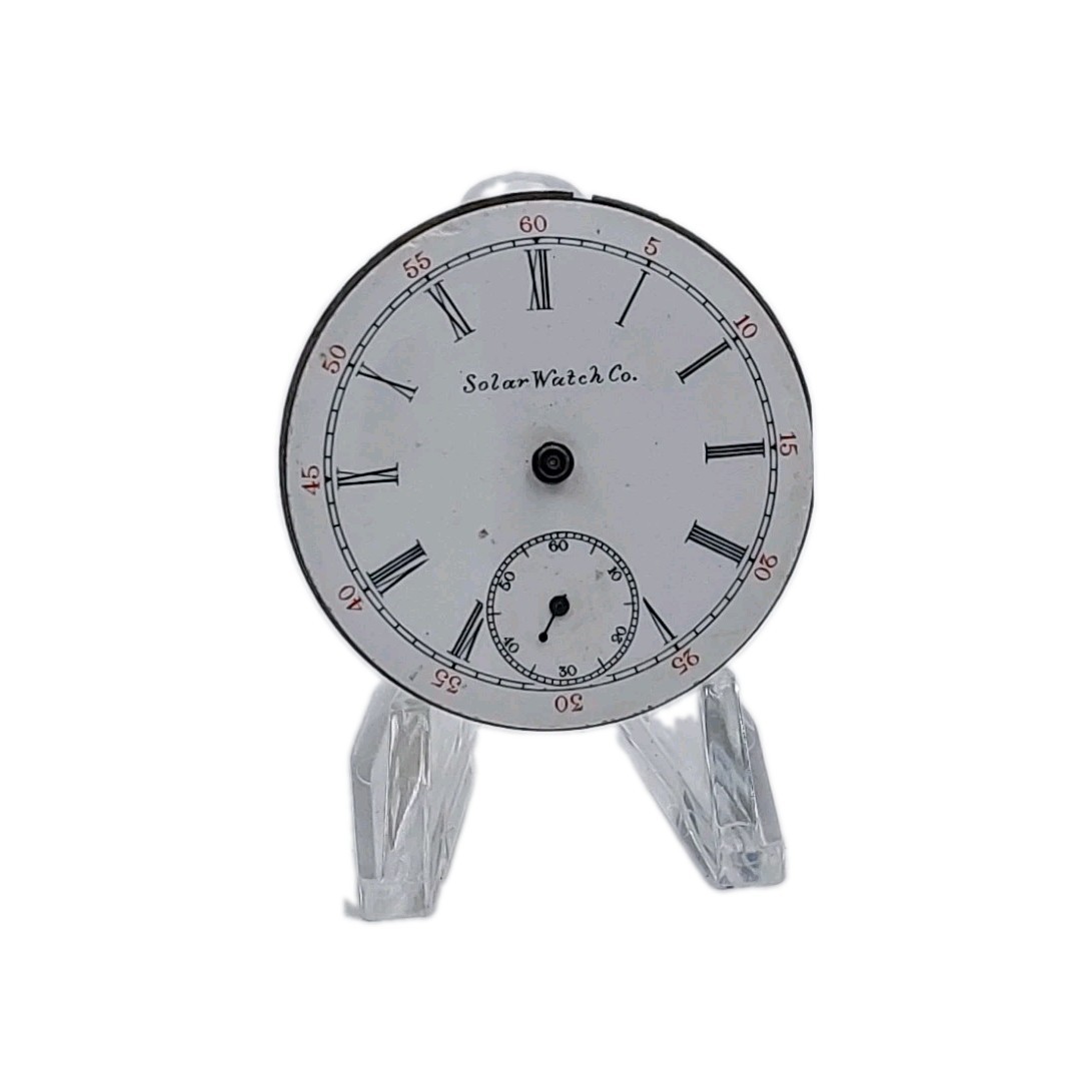 Solar 148 6s Movement Sunk Enamel Dial Pocket Watch Parts 2056