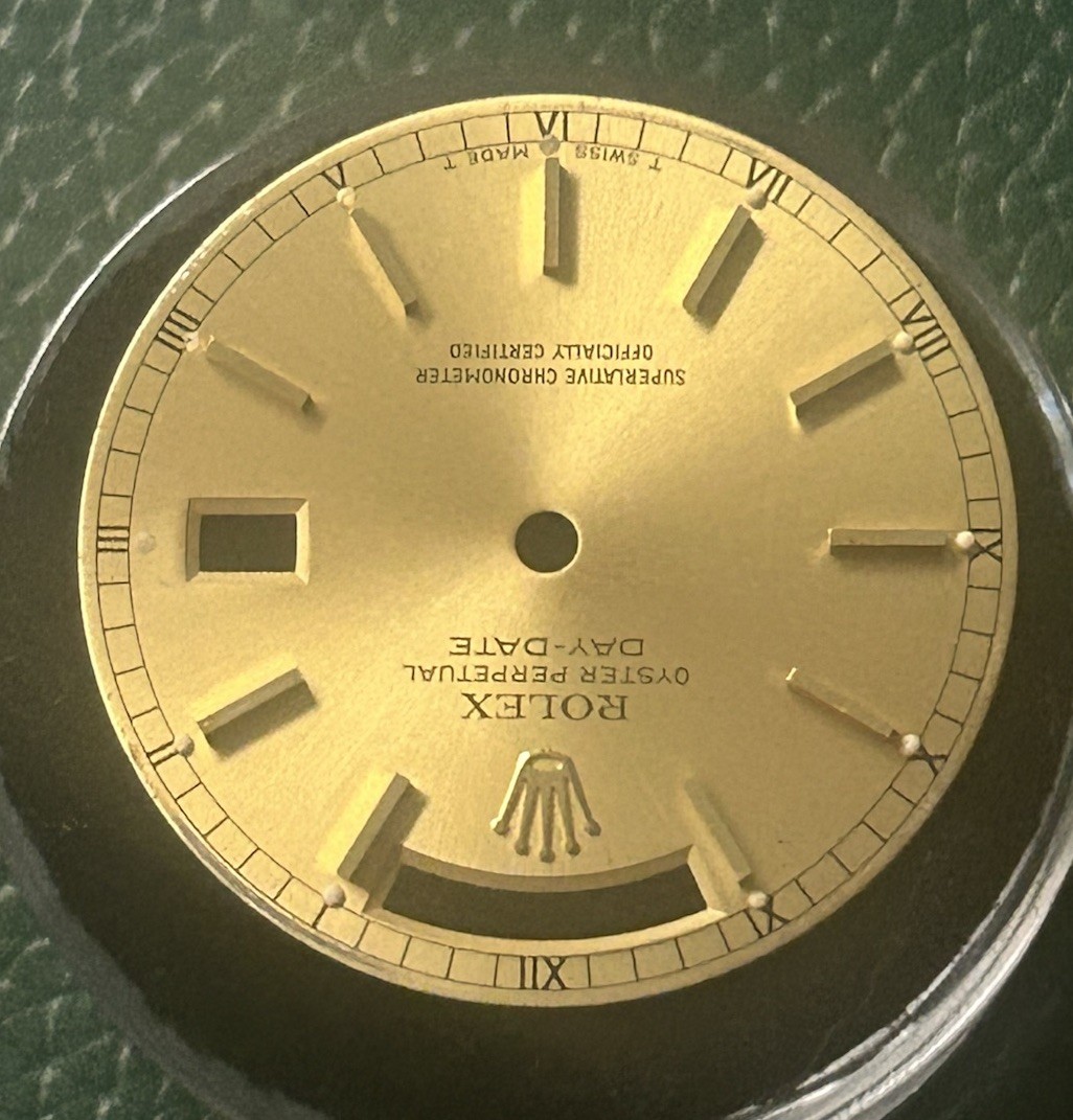 Rolex Mens President Day-Date Champagne Gold Stick Marker Dial 18038-18238 OEM