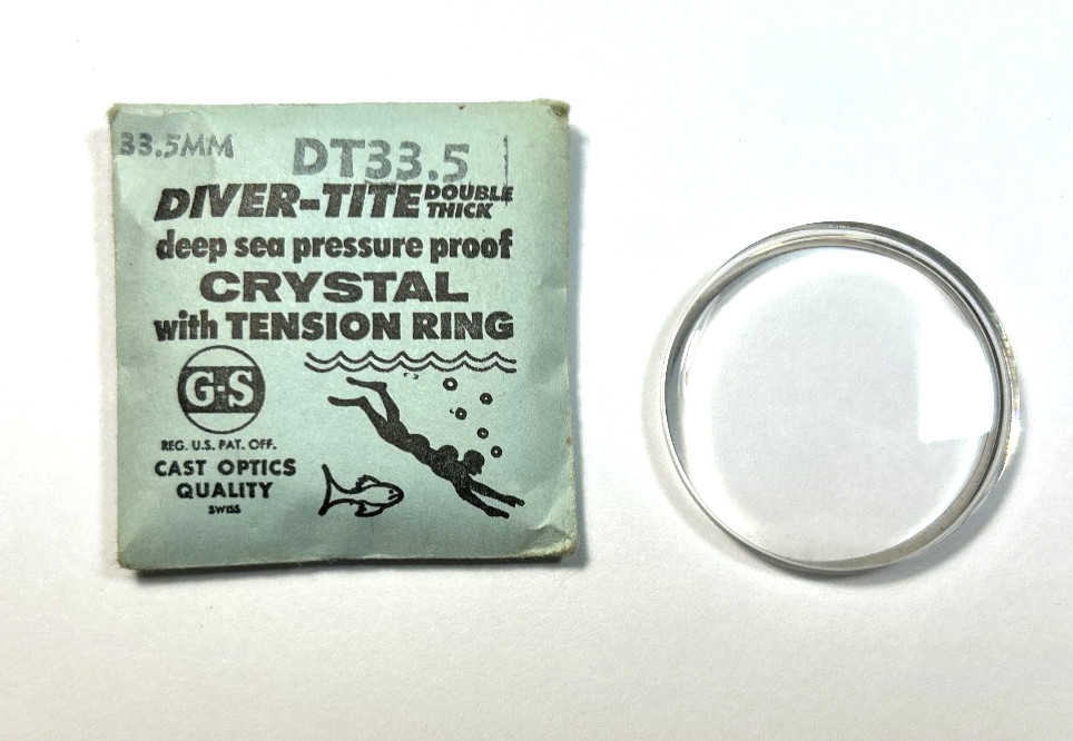 DT 33.5 DIVERS ROUND PRESSURE PROOF WATCH CRYSTAL 33.5mm