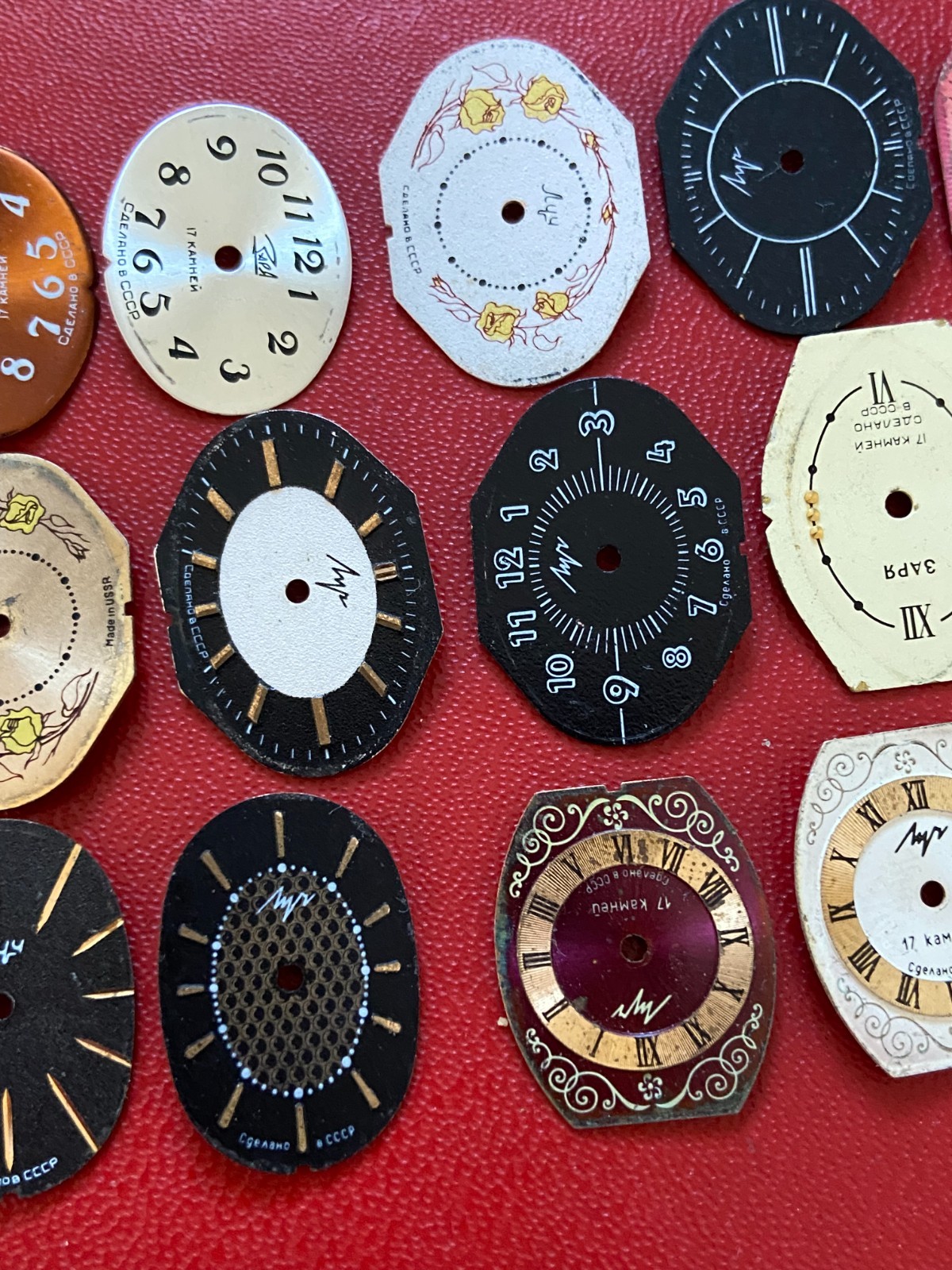 LOT of 15 Watch Faces Mixed Color Watch Vintage Dial Steam Punk