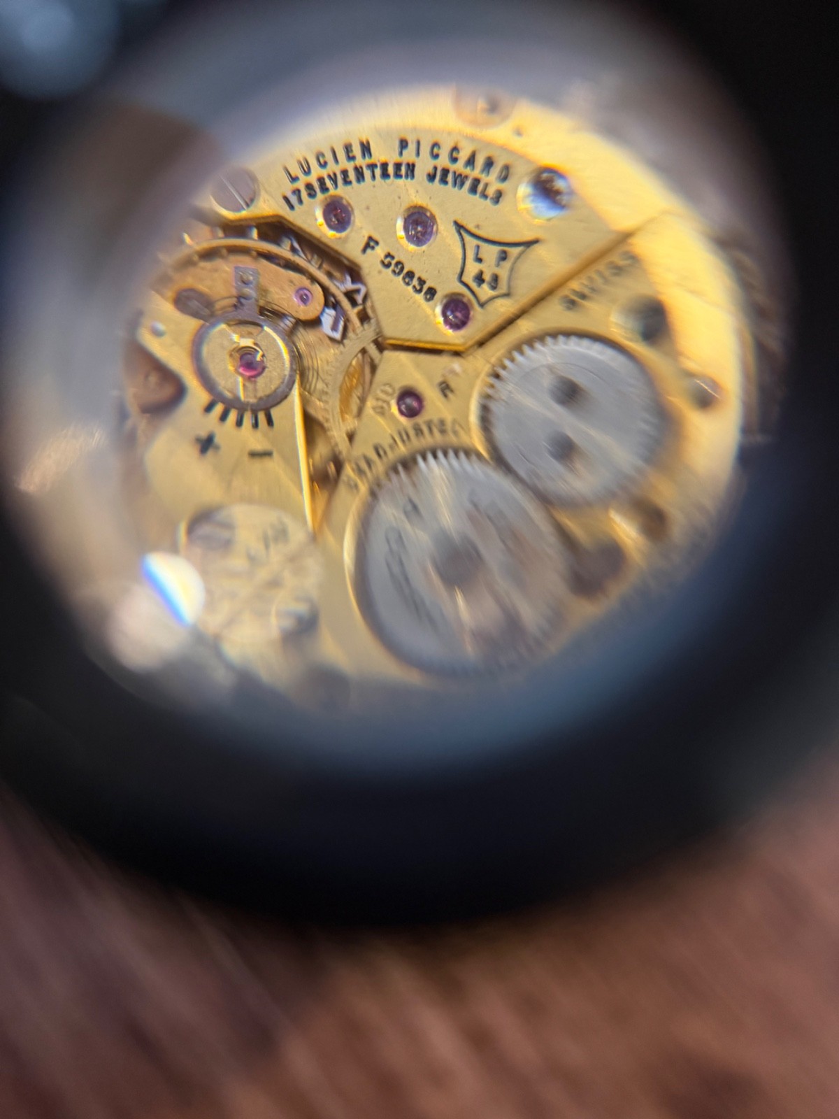 Vintage Lucien Piccard Caliber LP48 17-Jewel Wristwatch Movement Diamonds