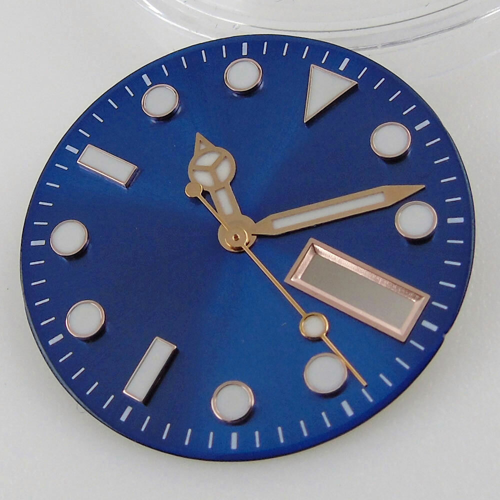 BLIGER New Sterile Sunburst 29mm Steel Black/Blue/Green/Gold Watch Dial Hand