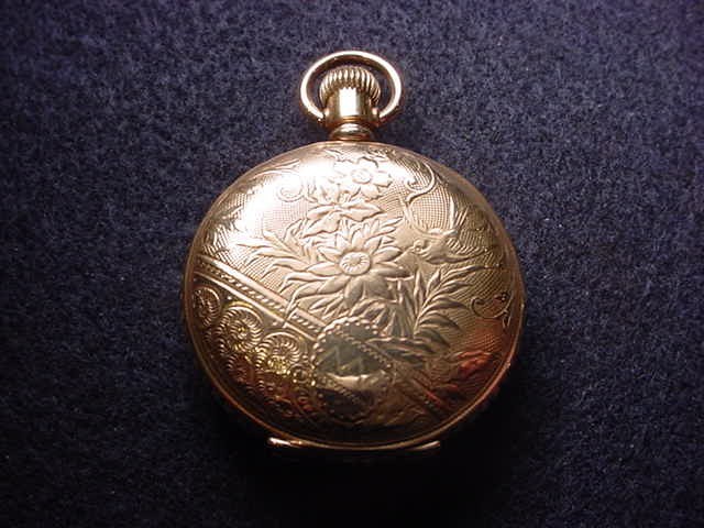 6 SIZE GOLDEN WATCH CASE CO GOLD PLATED HUNTING CASE POCKET WATCH CASE! #122