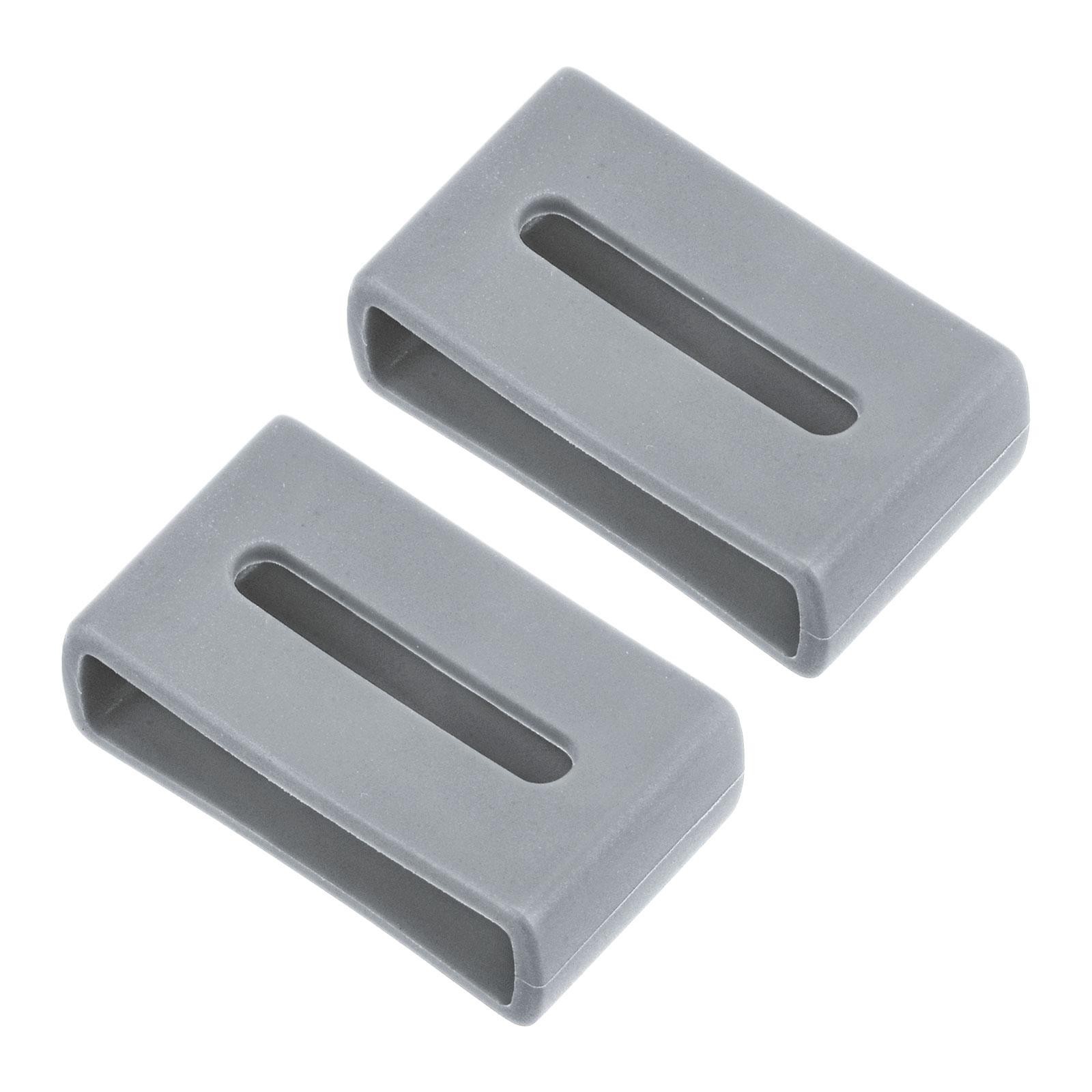 Slotted Slots Double Sided Strap Watch, for 20mm Width, Grey 2pcs