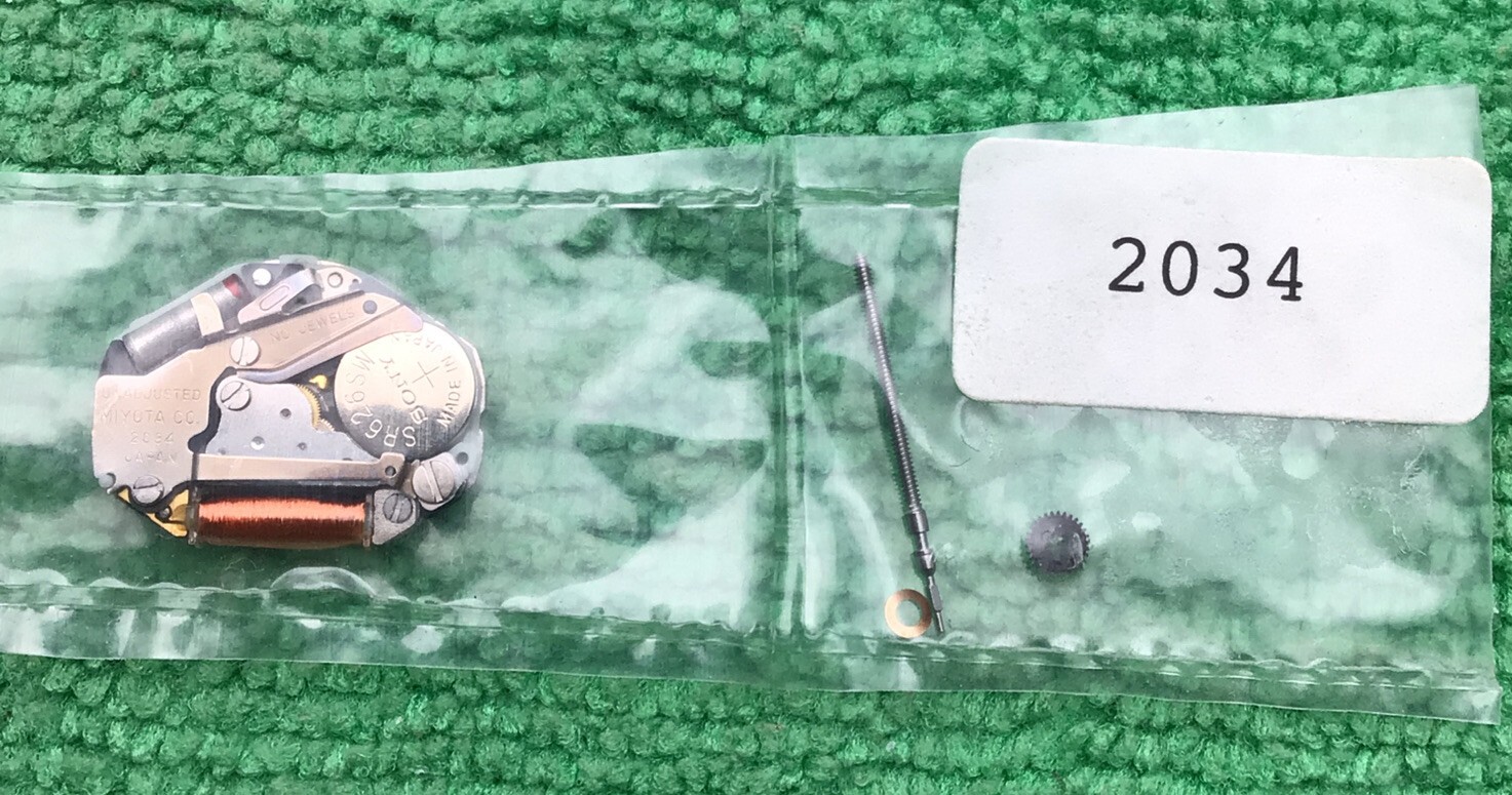 NEW Genuine Miyota 2034 Watch Movement Japan 2 Hands aa