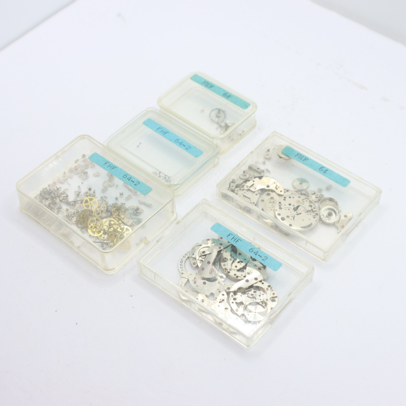 Assorted FHF Fontainemelon Cal. 64-2 Swiss Watch Parts Restoration or Projects