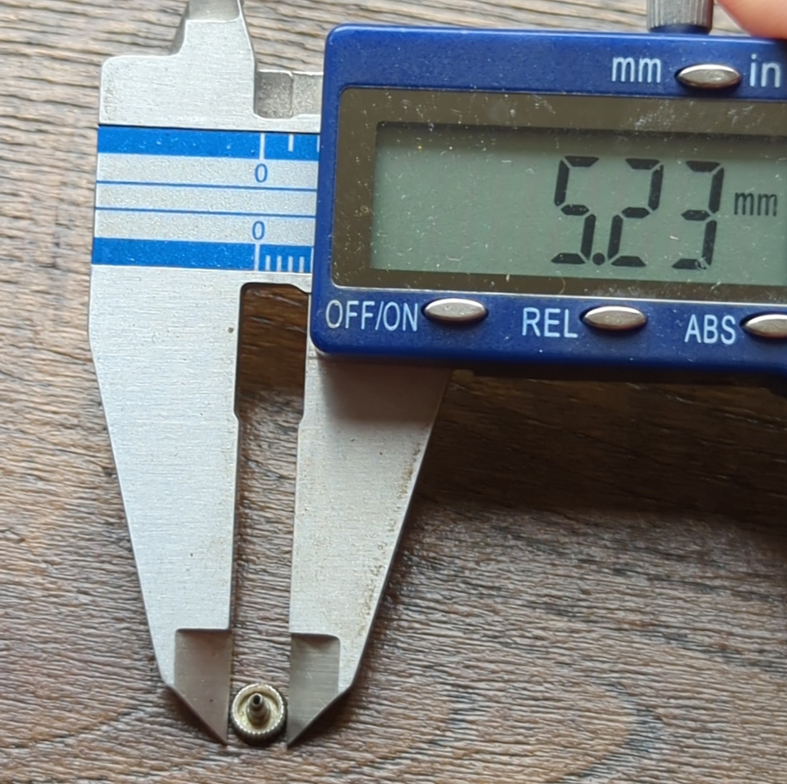Rolex Oyster 5.2mm Steel Watch Crown for Repair (Damaged Tube) (F90)