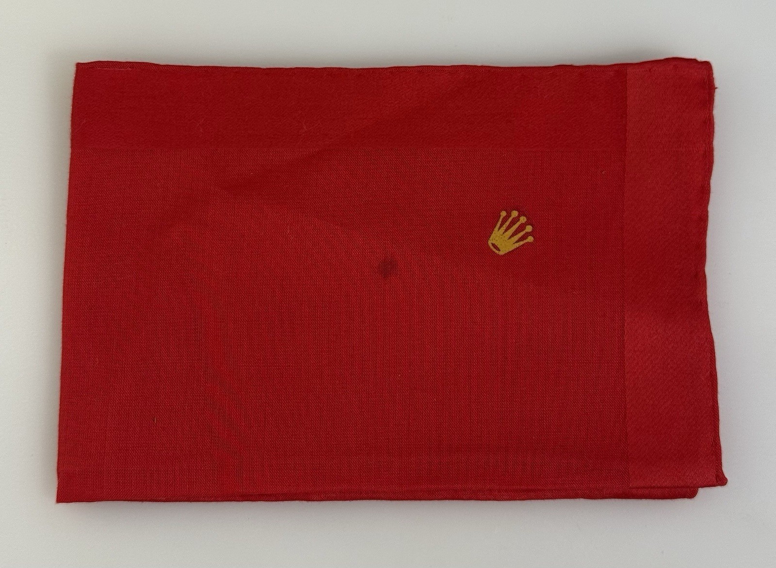 Genuine Rolex Red Handkerchief Christian Fischbacher Swiss Made Vintage