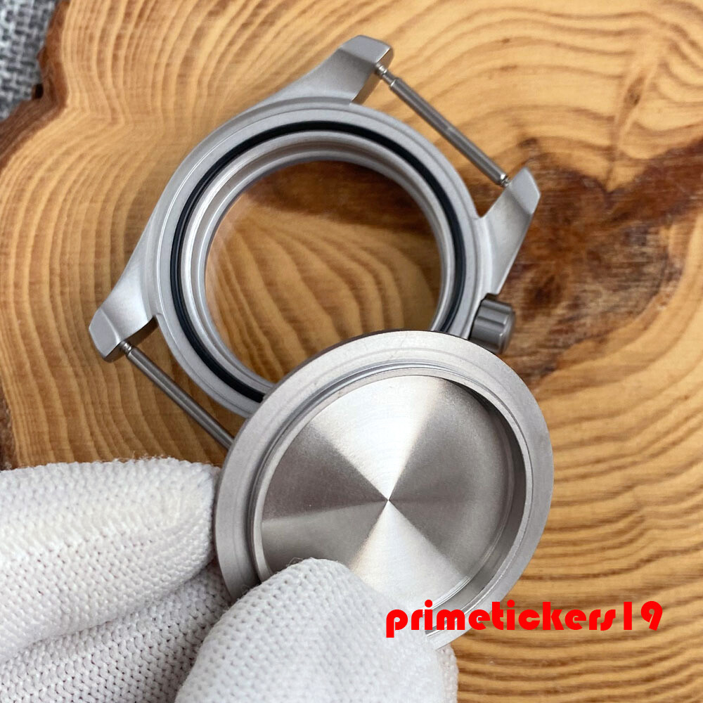 Steel/Titanium 40mm Watch Case+Silicone Band Sapphire 3.8 Crown Fit NH35 PT5000