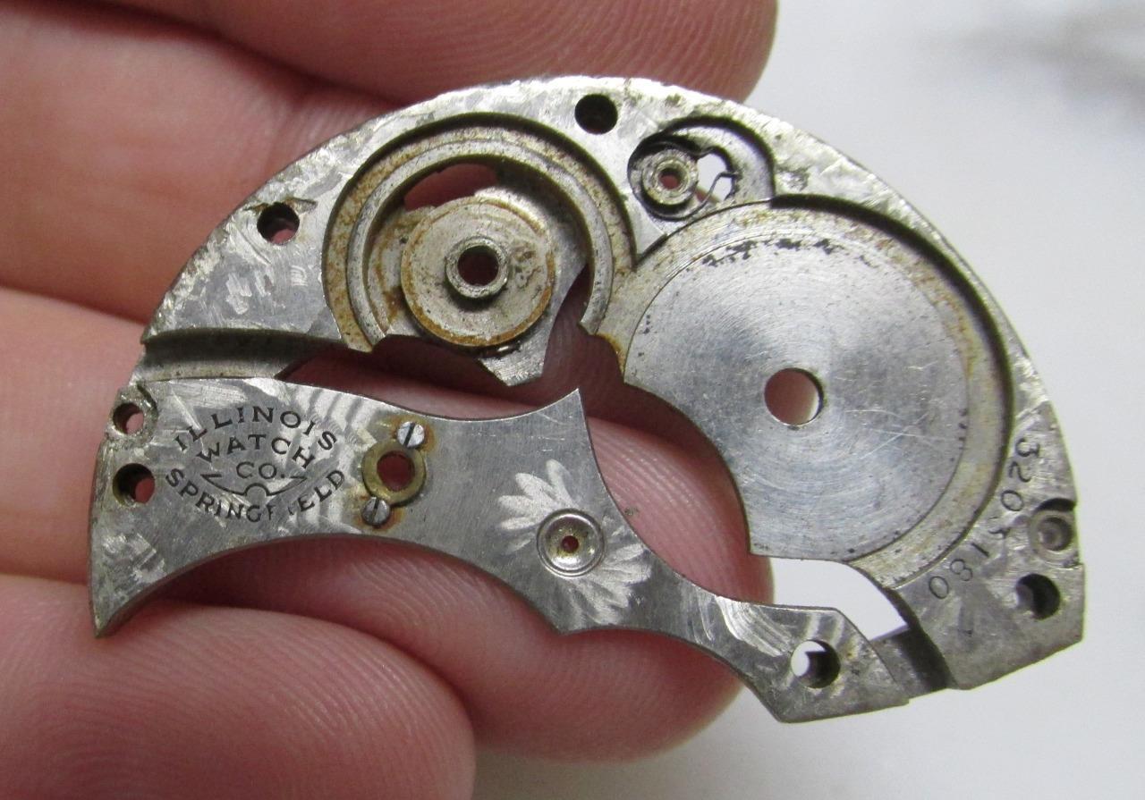 Antique Illinois & Waltham Pocket Watch Movements & Parts ~ AS IS ~ 1-H127