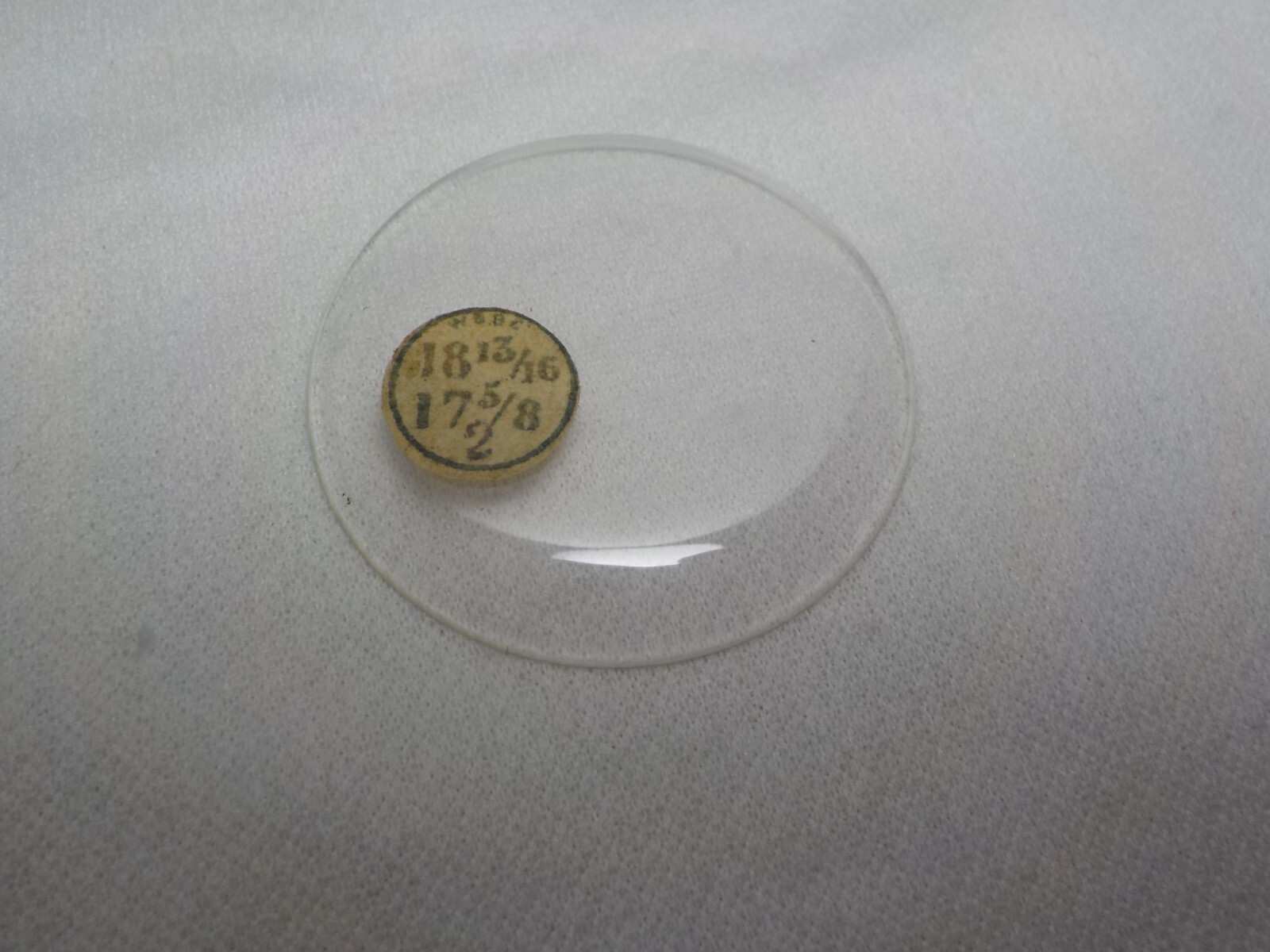 GLASS POCKET WATCH CRYSTAL WATCHMAKER SIZE 18 13/16 H 2 REPLACEMENT PART #264