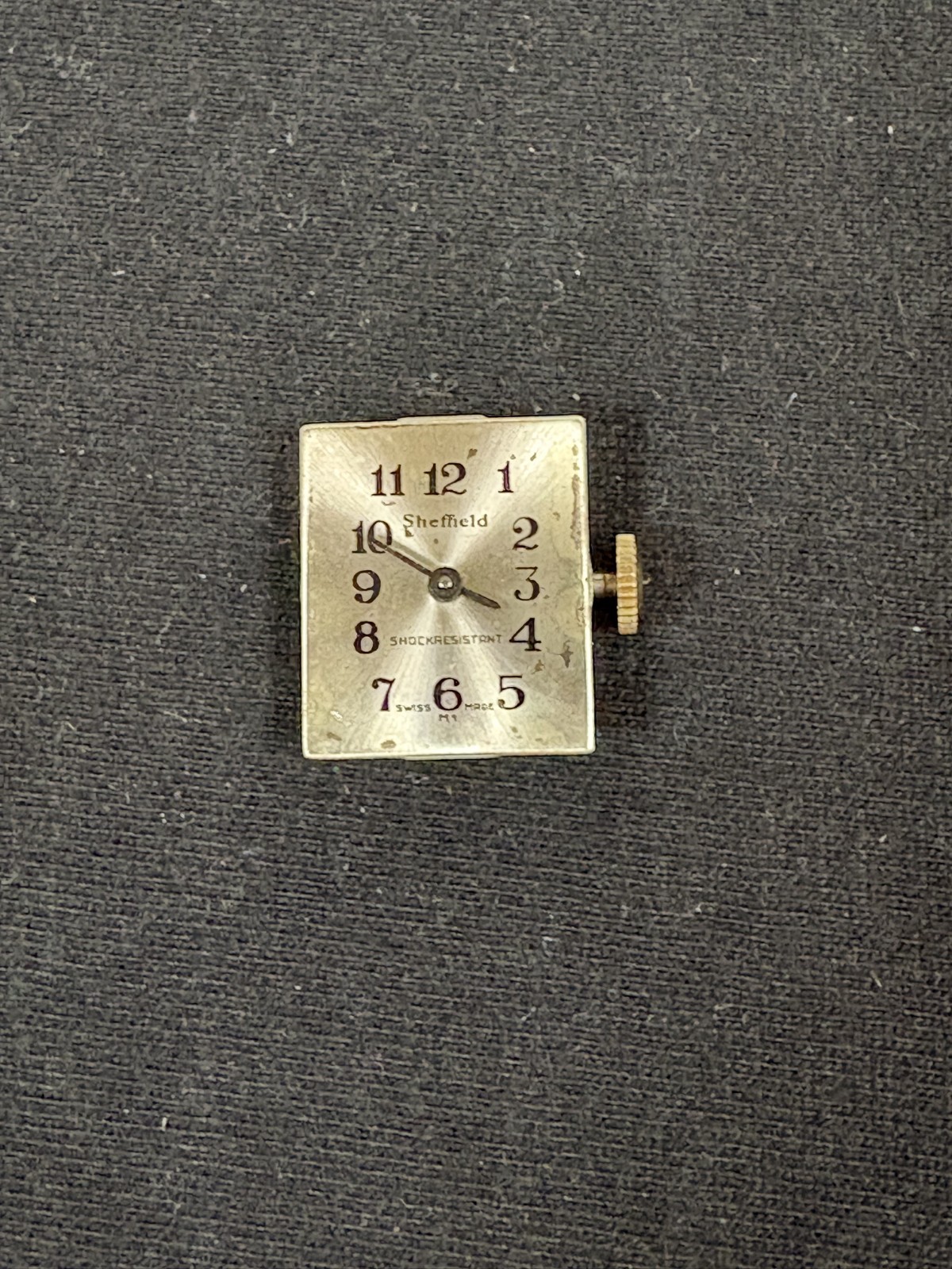 VINTAGE WATCH MOVEMENT FOR PARTS OR REPAIR SHEFFIELD SWISS MADE M1 SHOCK RESIST