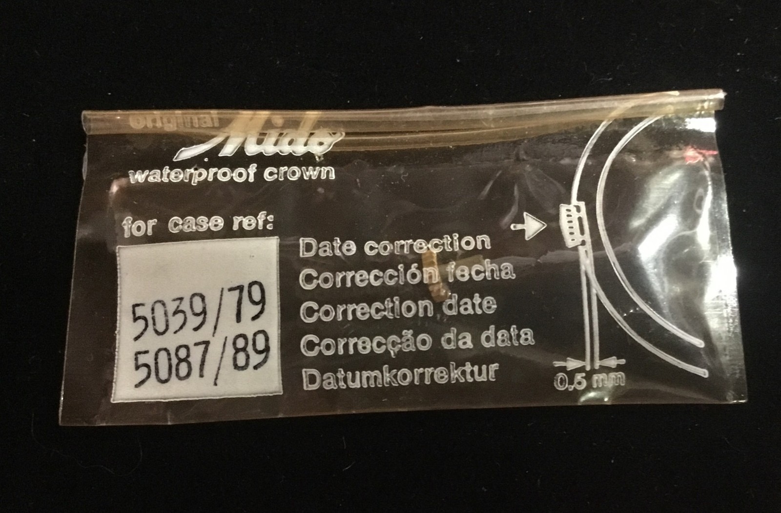 Genuine NOS MIDO Crown Ref. 5039/79 5087/89 UNOPENED for Parts/Repair