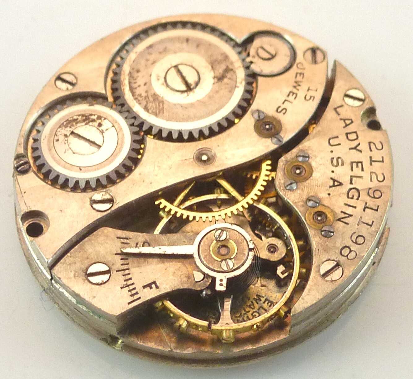 Antique Elgin Lady Elgin 4444 Pocket Watch Movement – Parts / Repair