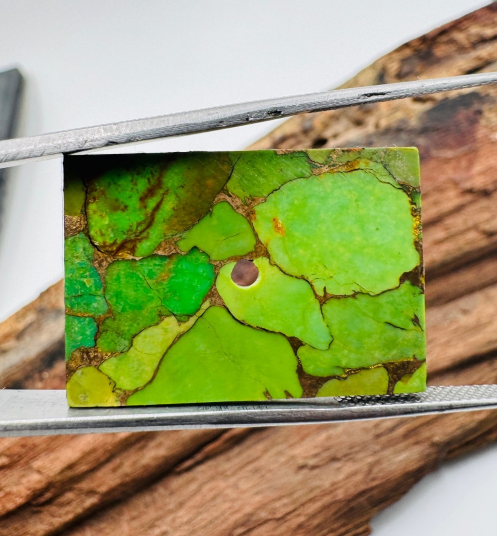 Copper Turquoise Gemstone Watch Dial – Green Rectangle Gemstone GMC-562