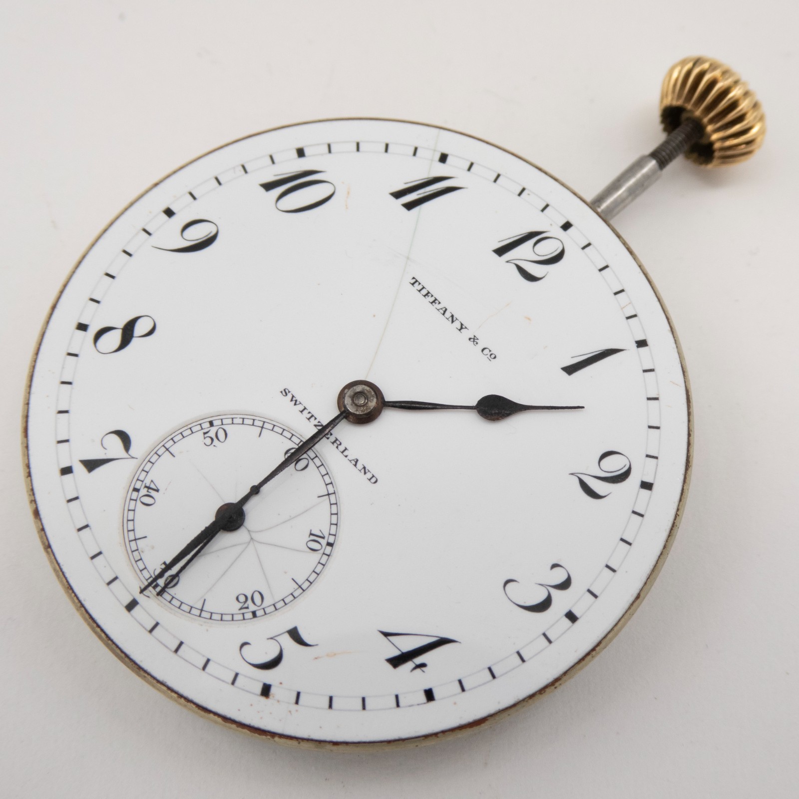 Agassiz for Tiffany & Co. 38.9 x 7.2 mm Antique Pocket Watch Movement, Runs