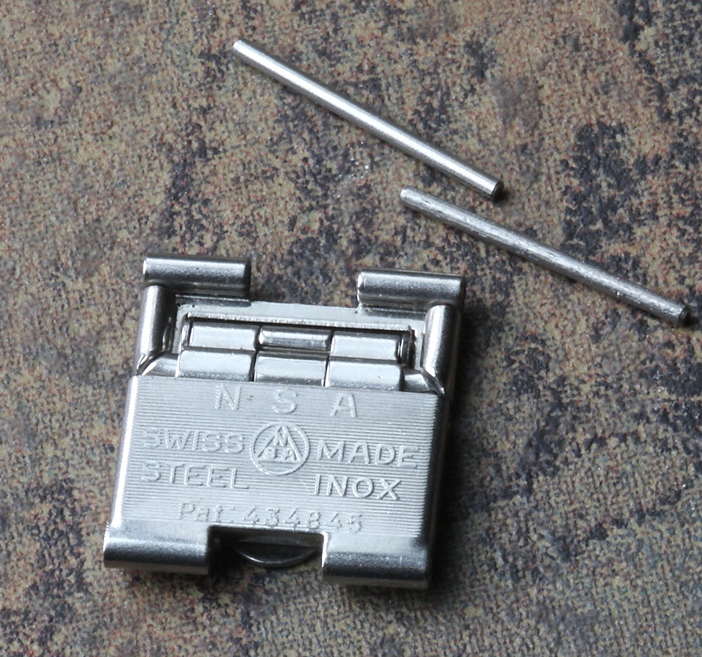 12 SOLD NSA band 2pc full clasp steel for vintage watch Novavit NSA bracelet NOS