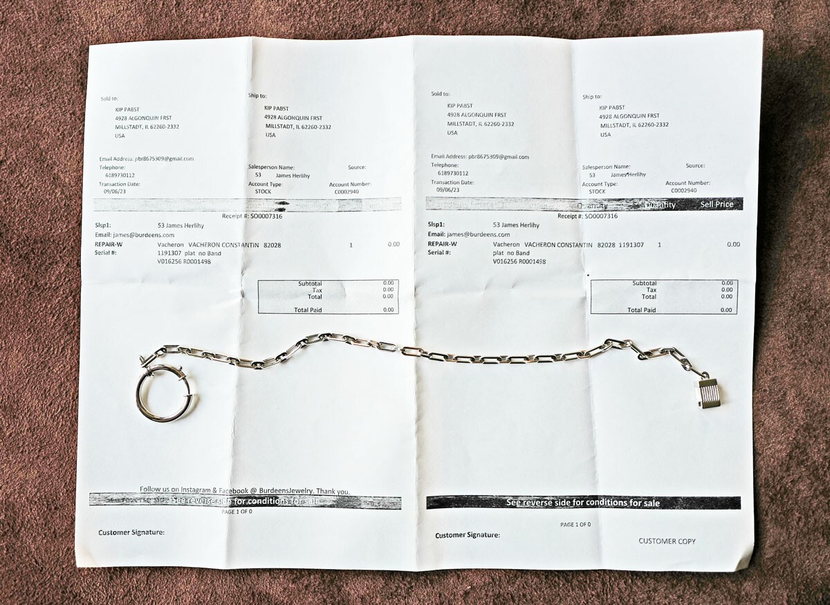 Vacheron Constantine Patrimony Contemporaine Platinum Pocket Watch & Chain